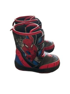SPIDER-MAN Waterproof Insulated Snow Boots w/Lights Toddler's Size 11